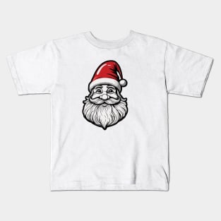 Santa Clause Ink sketch in a Sticker style Kids T-Shirt